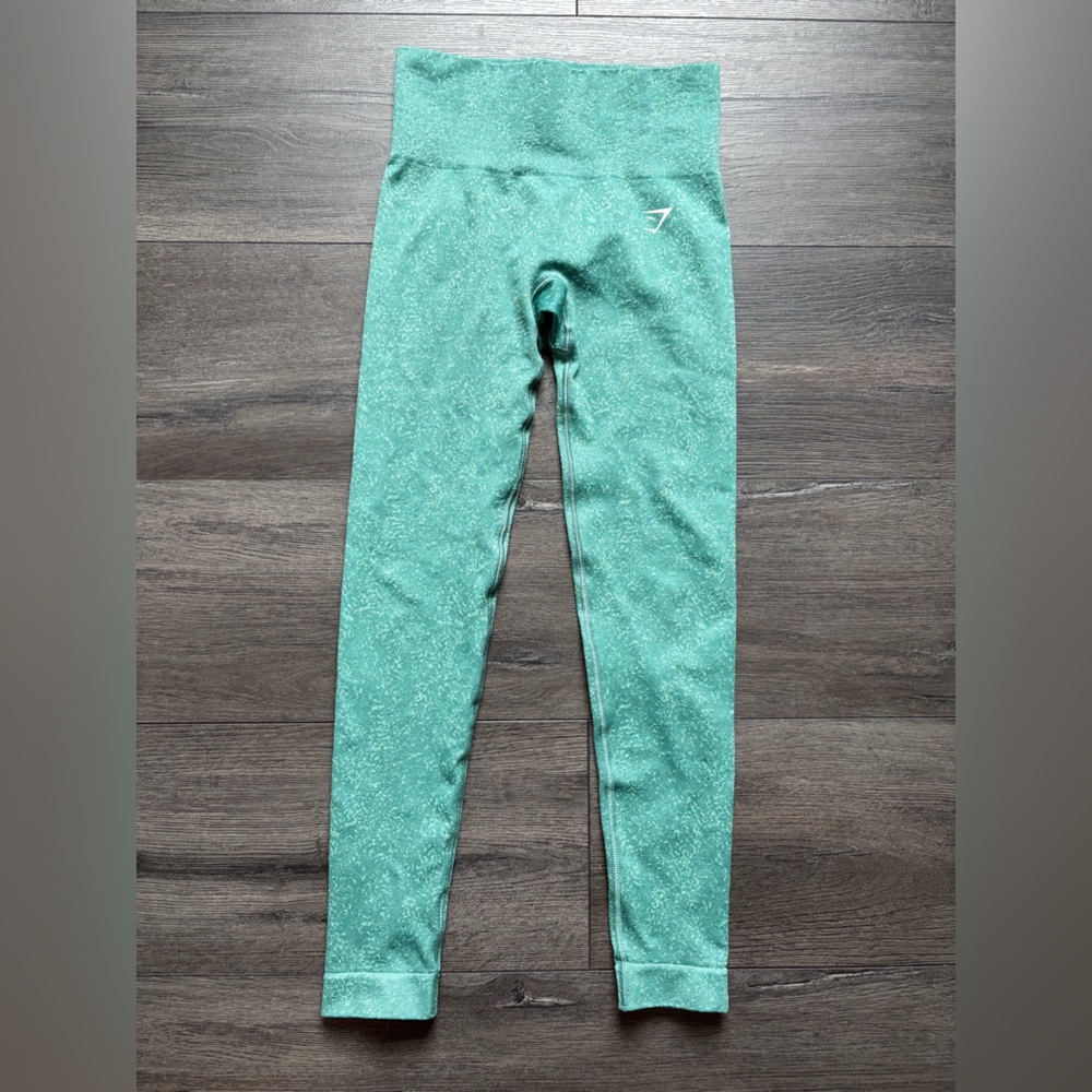 Gymshark Womens Adapt Fleck Seamless Leggings Green Speckled Size XS